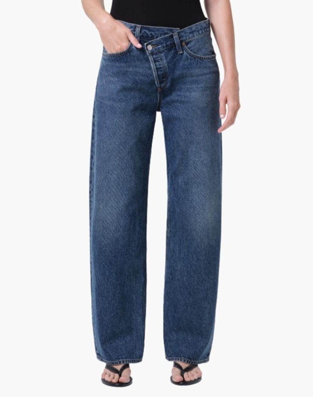 Agolde Women's Straight Leg Jeans in Dark Blue Denim